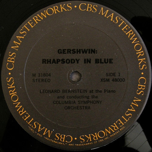 George Gershwin, Leonard Bernstein, The New York Philharmonic Orchestra, Columbia Symphony Orchestra : Rhapsody In Blue / An American In Paris (LP, RE)