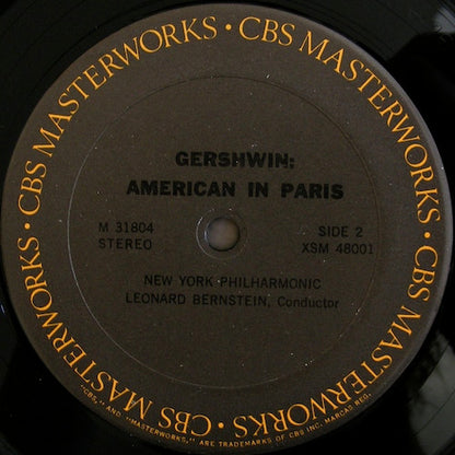 George Gershwin, Leonard Bernstein, The New York Philharmonic Orchestra, Columbia Symphony Orchestra : Rhapsody In Blue / An American In Paris (LP, RE)