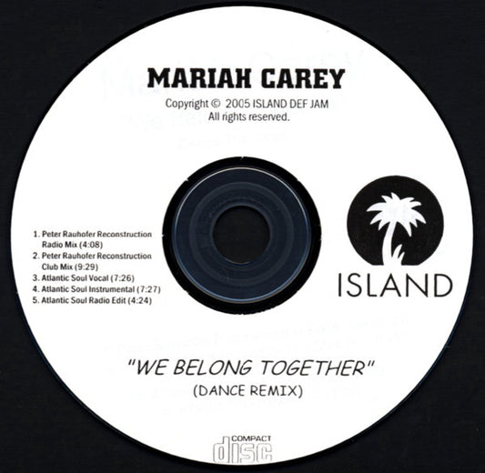 Mariah Carey : We Belong Together (Dance Remix) (CDr, Promo)