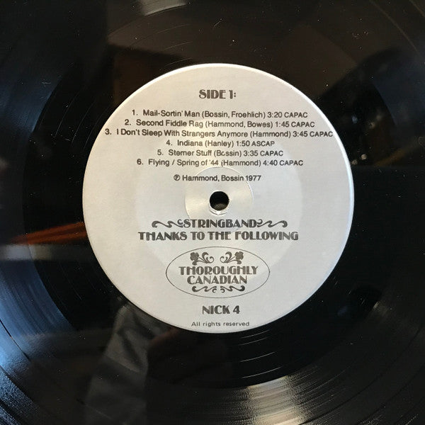 Stringband : Thanks To The Following (LP)