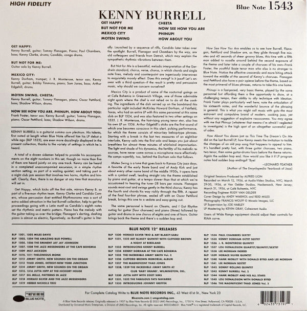 Kenny Burrell : Kenny Burrell (LP, Album, Mono, RE, 180)
