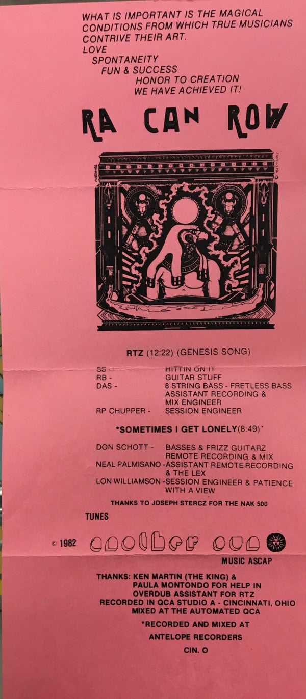 Ra Can Row, Steven Sailer / Chris Dahlgren : Ra Can Row / New Music Project 1 & 2 (Cass, Album, Promo)