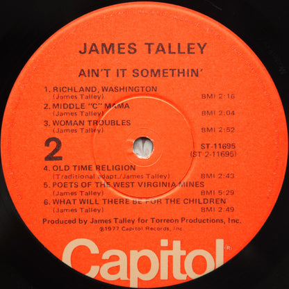 James Talley : Ain't It Somethin' (LP, Album, Win)