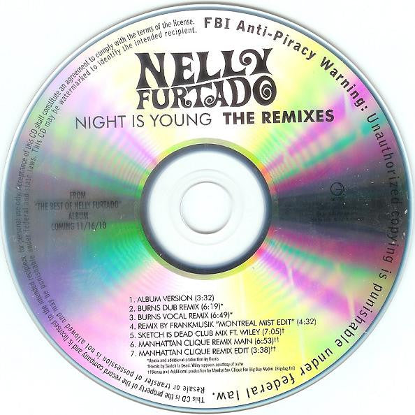 Nelly Furtado : Night Is Young (The Remixes) (CDr, Single, Promo)