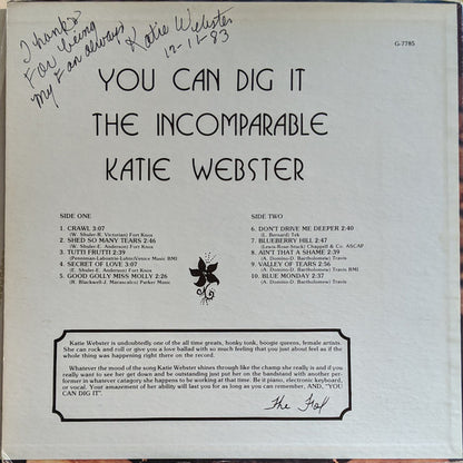 Katie Webster : You Can Dig It The Incomparable Katie Webster (LP, Album)
