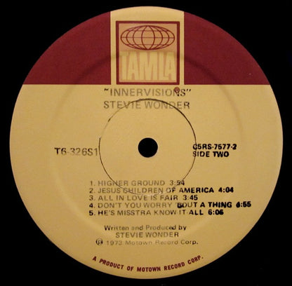 Stevie Wonder : Innervisions (LP, Album, RE)
