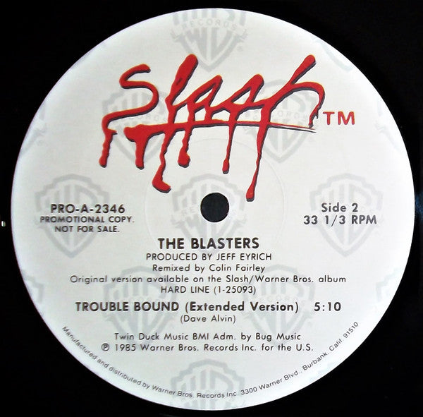 The Blasters : Trouble Bound (Remix) (12", Promo)