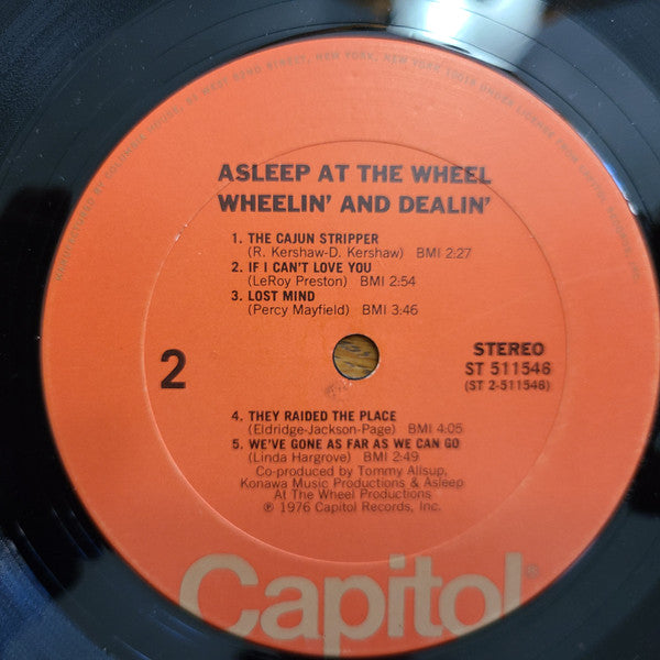 Asleep At The Wheel : Wheelin' And Dealin' (LP, Album, Club)