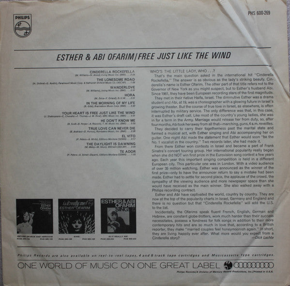 Esther & Abi Ofarim : Cinderella Rockefella (LP, Album)