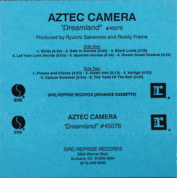 Aztec Camera : Dreamland (Cass, Advance)