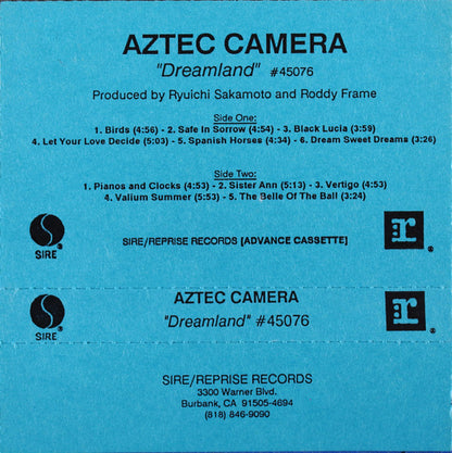 Aztec Camera : Dreamland (Cass, Advance)