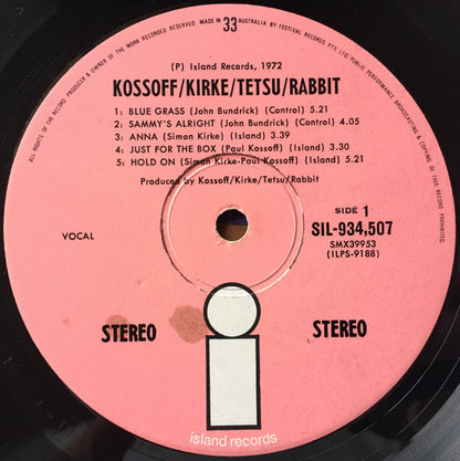 Kossoff/Kirke/Tetsu/Rabbit* : Kossoff/Kirke/Tetsu/Rabbit (LP, Album)