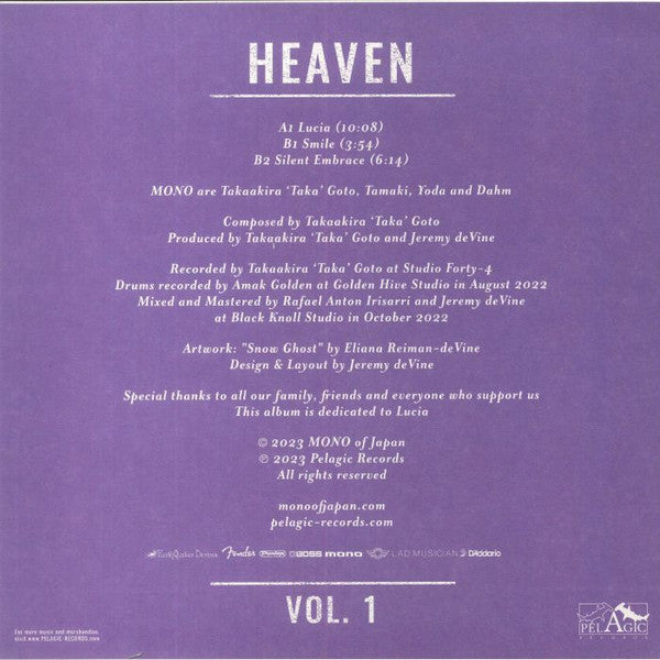 Mono (7) : Heaven Vol. 1 (10", EP, Ltd, Ice)