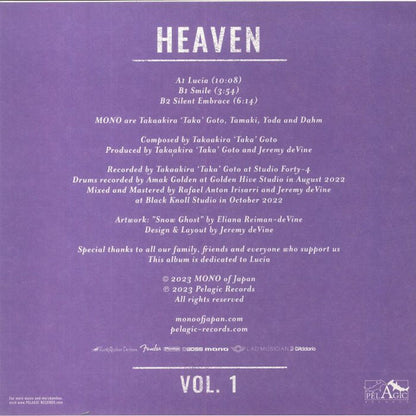 Mono (7) : Heaven Vol. 1 (10", EP, Ltd, Ice)
