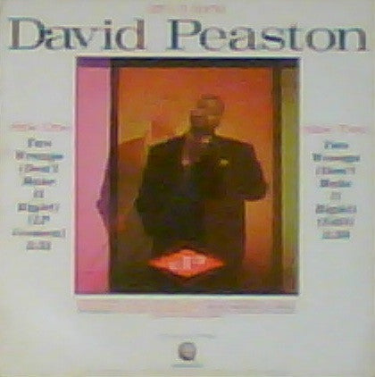 David Peaston : Two Wrongs (Don't Make It Right) (12", Promo)