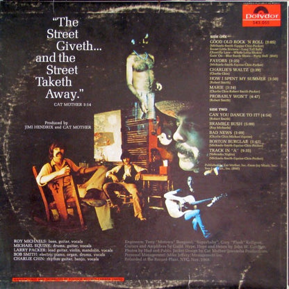 Cat Mother And The All-Night Newsboys : The Street Giveth.. And The Street Taketh Away (LP, Album)