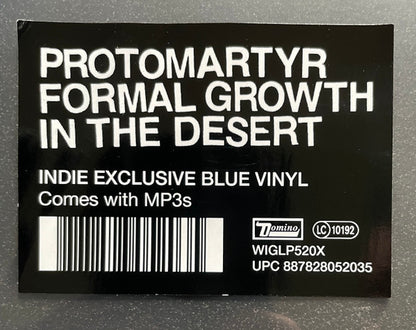 Protomartyr (2) : Formal Growth In The Desert (LP, Album, Ltd, Blu)