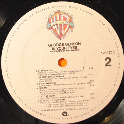 George Benson : In Your Eyes (LP, Album, SRC)