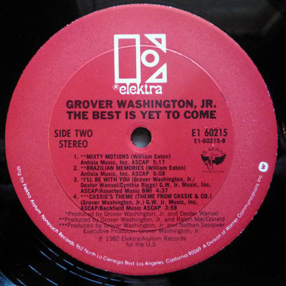 Grover Washington, Jr. : The Best Is Yet To Come (LP, Album, Club, Car)