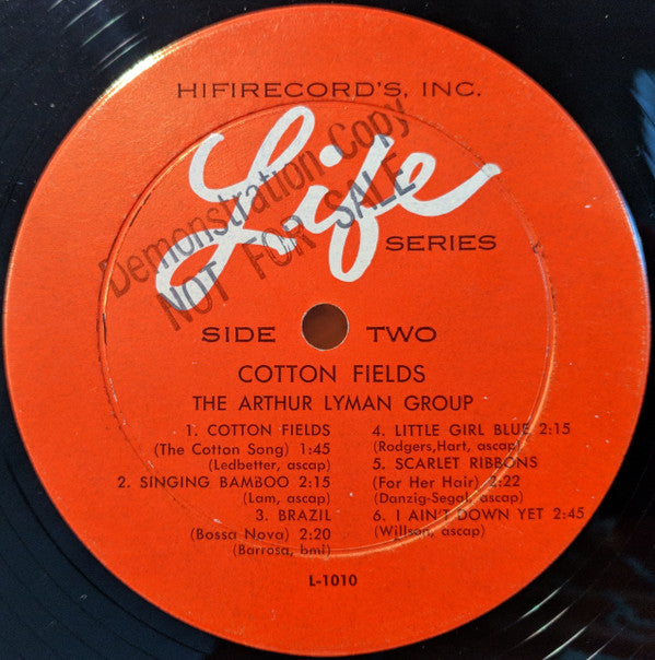 Arthur Lyman : Cotton Fields (LP, Album, Mono)