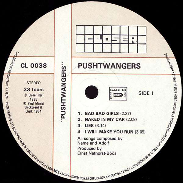 Pushtwangers : Pushtwangers (LP, MiniAlbum)