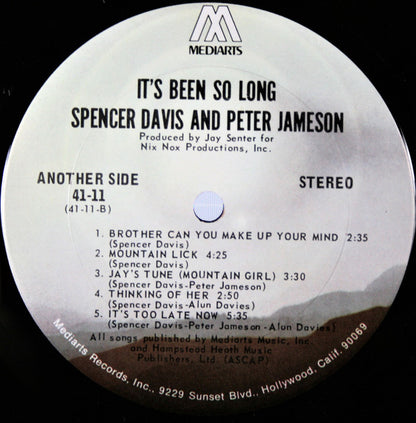 Spencer Davis And Peter Jameson : It's Been So Long (LP, Album, Ter)