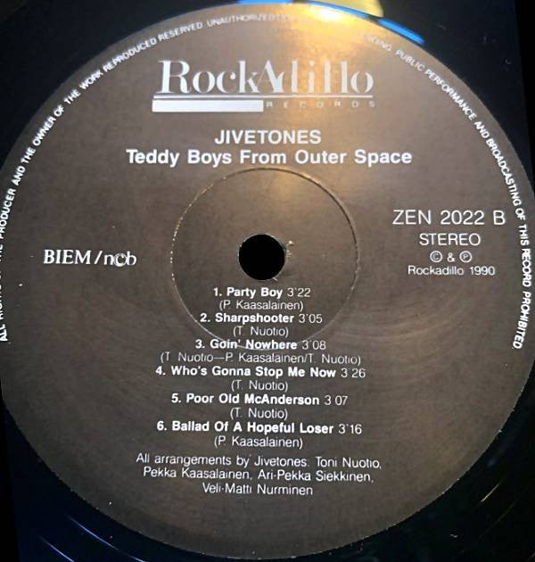 Jivetones : Teddy Boys From Outer Space (LP, Album)