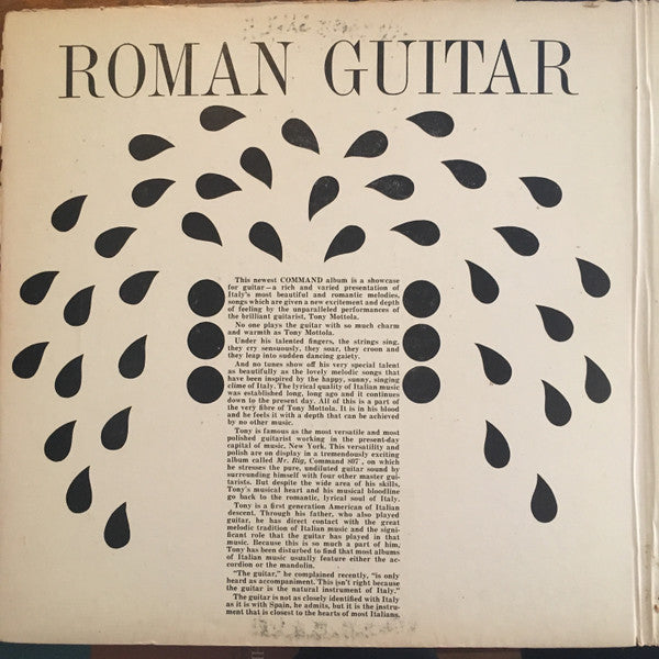 Tony Mottola And His Orchestra : Roman Guitar (LP, Album, Mono)