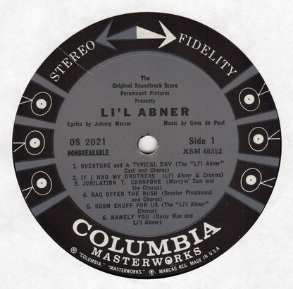 Various : Li'l Abner (The Original Sound-Track Score From The Paramount Picture) (LP, Album)