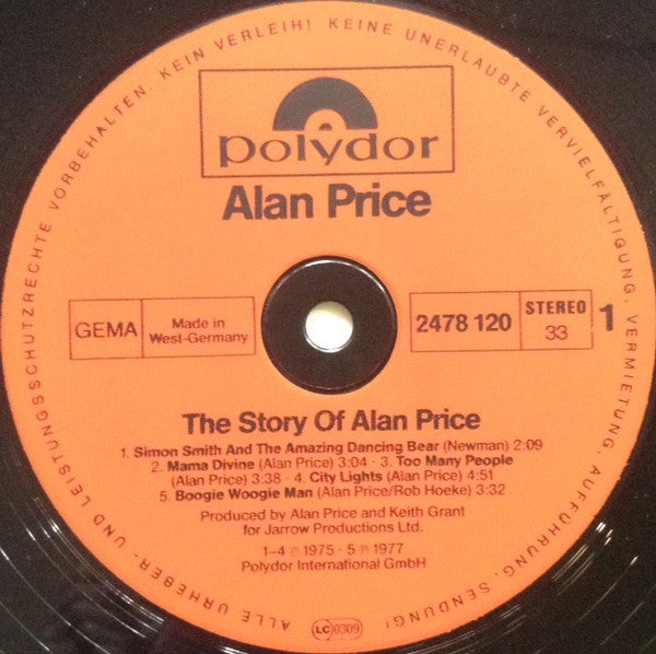 Alan Price : The Story Of Alan Price (2xLP, Comp)