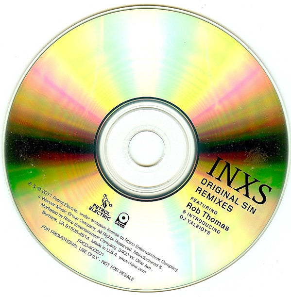 INXS Featuring Rob Thomas & Introducing DJ Yaleidys : Original Sin (Remixes) (CDr, Single, Promo)
