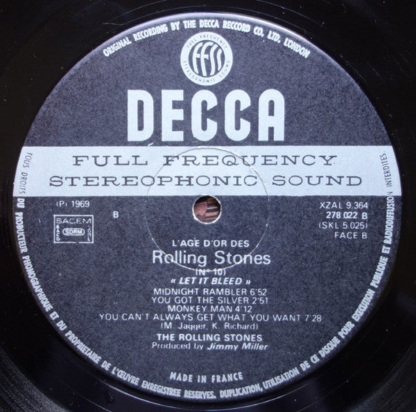 The Rolling Stones : «L'âge D'or» Des Rolling Stones - Vol 10 - Let It Bleed (LP, Album, RE)