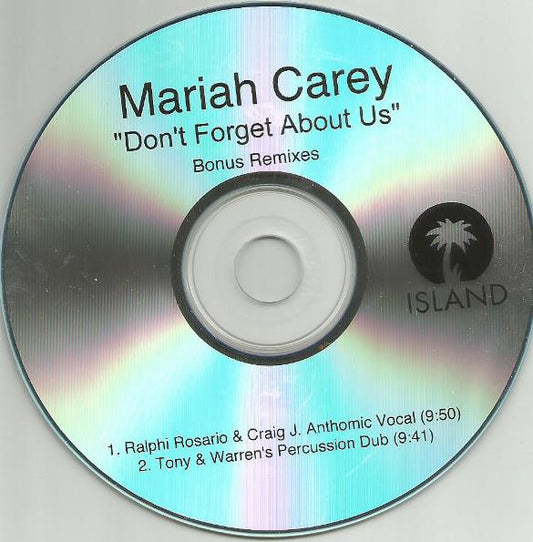 Mariah Carey : Don't Forget About Us - Bonus Remixes (CDr, Single, Promo)