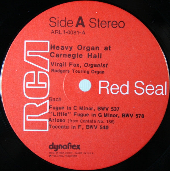 Virgil Fox : Heavy Organ At Carnegie Hall (LP, Album)