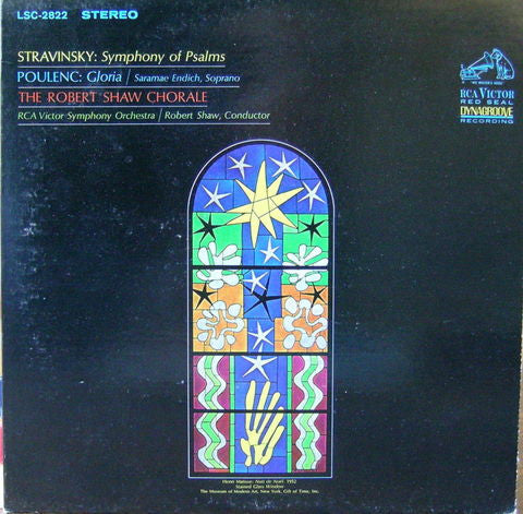 Igor Stravinsky / Francis Poulenc - Saramae Endich, The Robert Shaw Chorale and RCA Victor Symphony Orchestra, Robert Shaw : Symphony Of Psalms / Gloria (LP, Album)