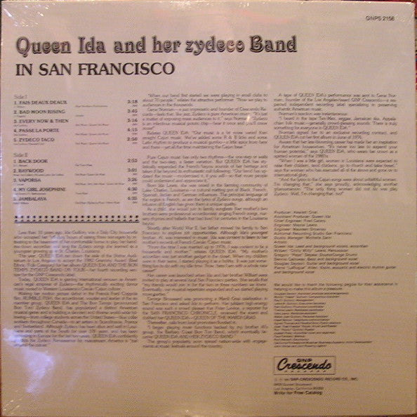 Queen Ida And Her Zydeco Band* : In San Francisco (LP, Album)