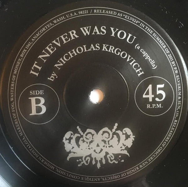 Nicholas Krgovich* : It Never Was You (7", Single)