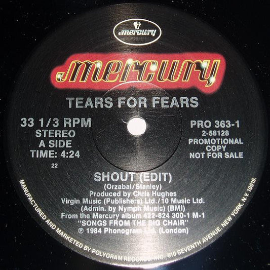 Tears For Fears : Shout (12", Single, Promo)