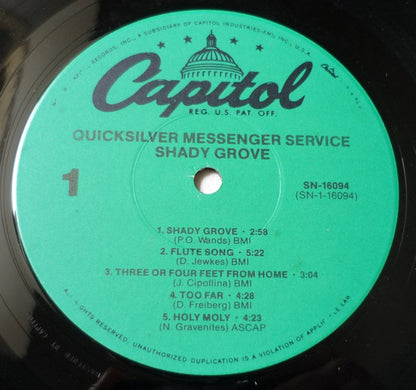 Quicksilver Messenger Service : Shady Grove (LP, Album, RE)