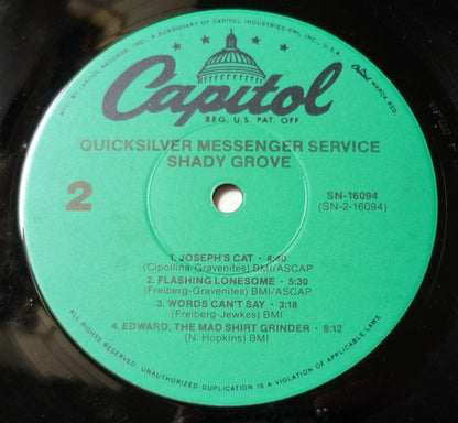 Quicksilver Messenger Service : Shady Grove (LP, Album, RE)