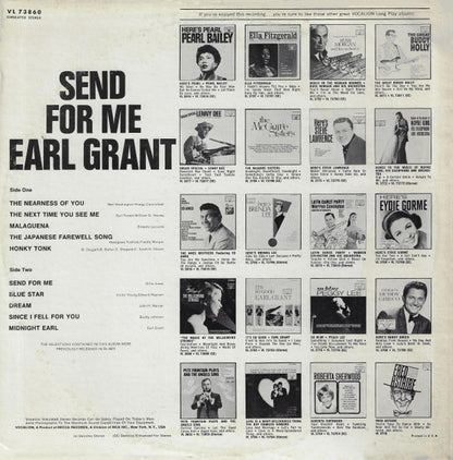 Earl Grant : Send For Me (LP, Album, Pin)