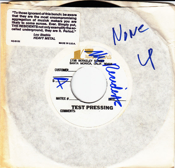 The Residents : This Is A Man's Man's Man's World (7", Single, TP)