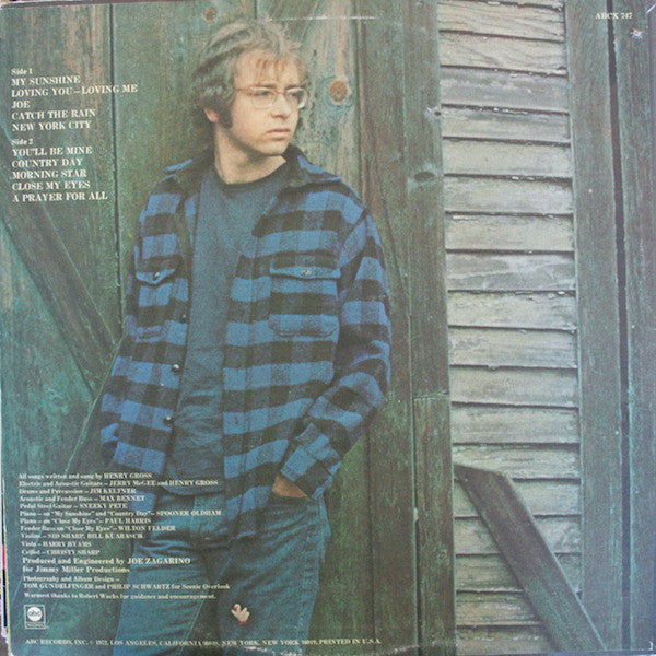 Henry Gross : Henry Gross (LP, Album, Tru)