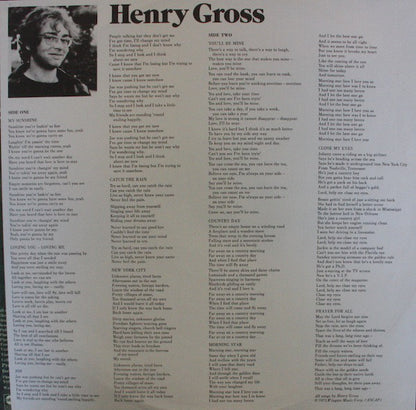 Henry Gross : Henry Gross (LP, Album, Tru)