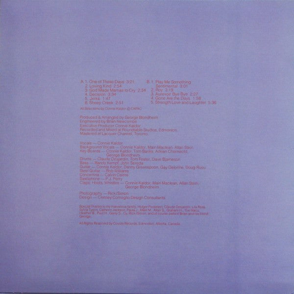 Connie Kaldor : One Of These Days (LP, Album)