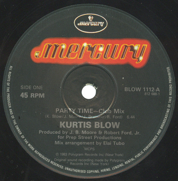 Kurtis Blow : Party Time (12")