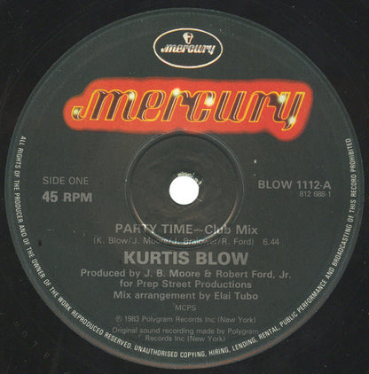 Kurtis Blow : Party Time (12")