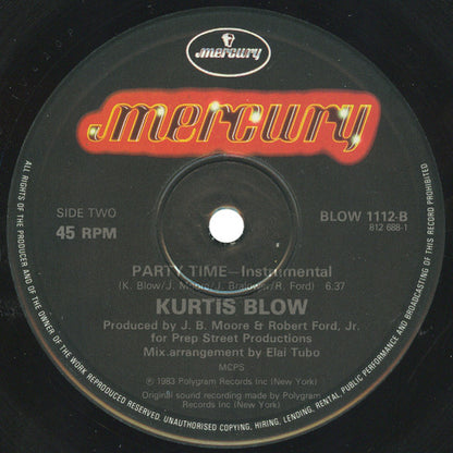 Kurtis Blow : Party Time (12")