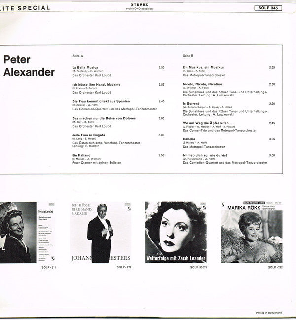 Peter Alexander : Peter Alexander (LP, Album)