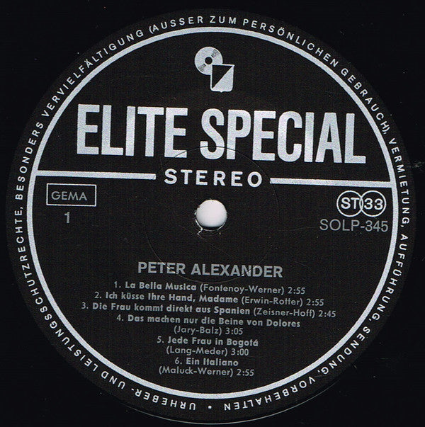 Peter Alexander : Peter Alexander (LP, Album)